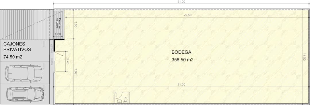 Bodega de 356 m²