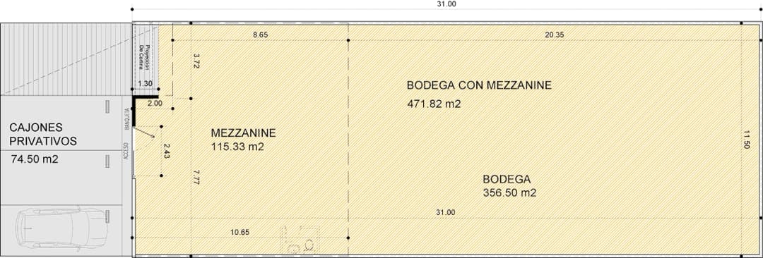 Bodega de 356 m²