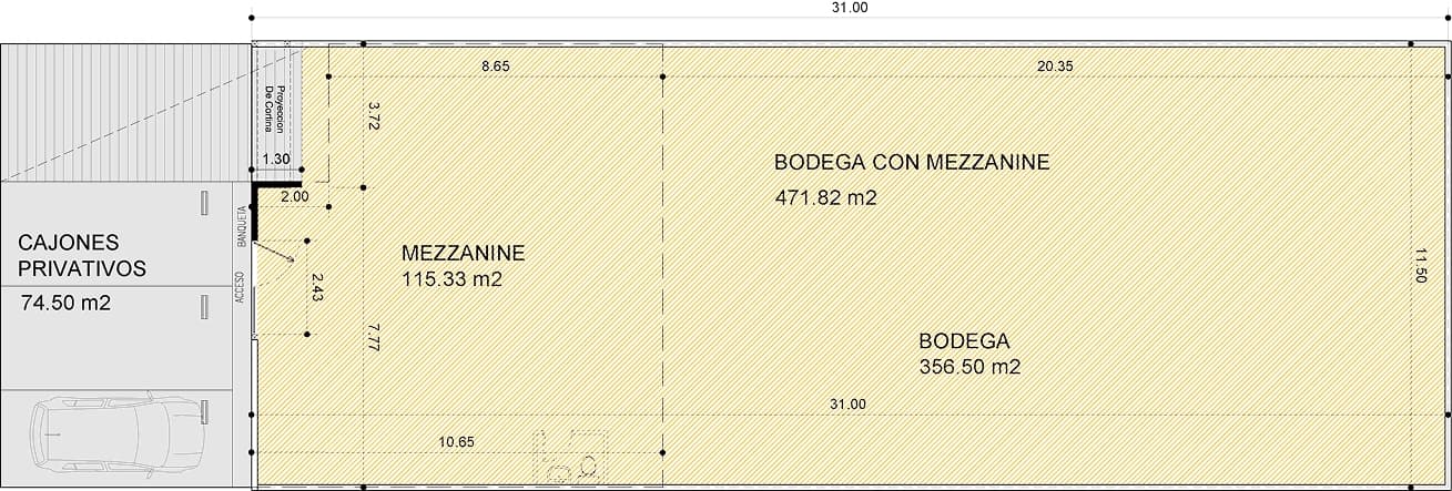 Bodega de 356 m²