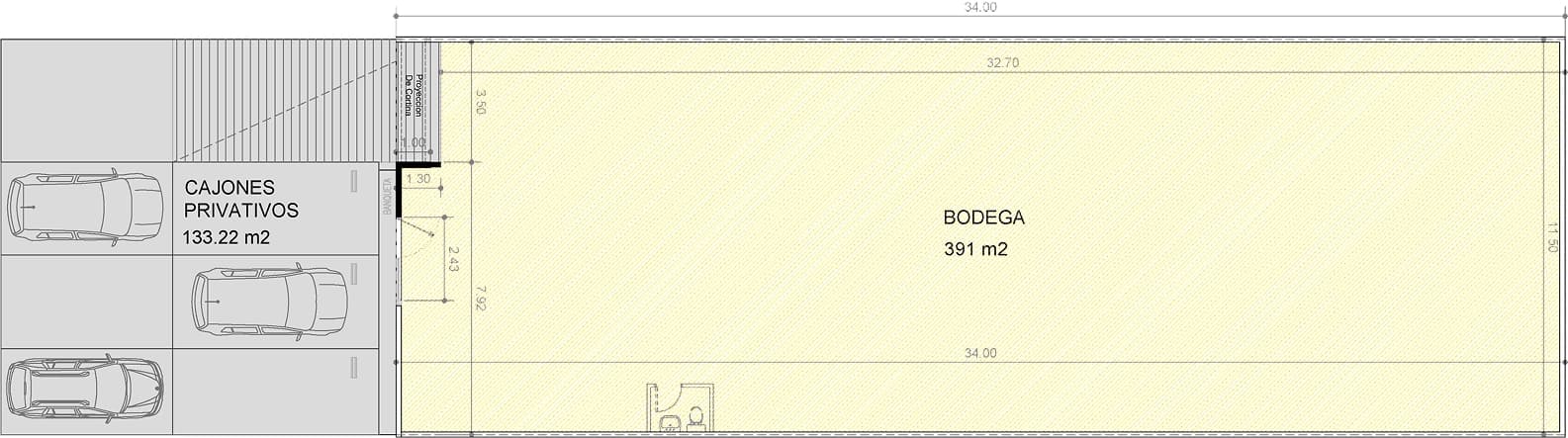 Bodega de 391 m²