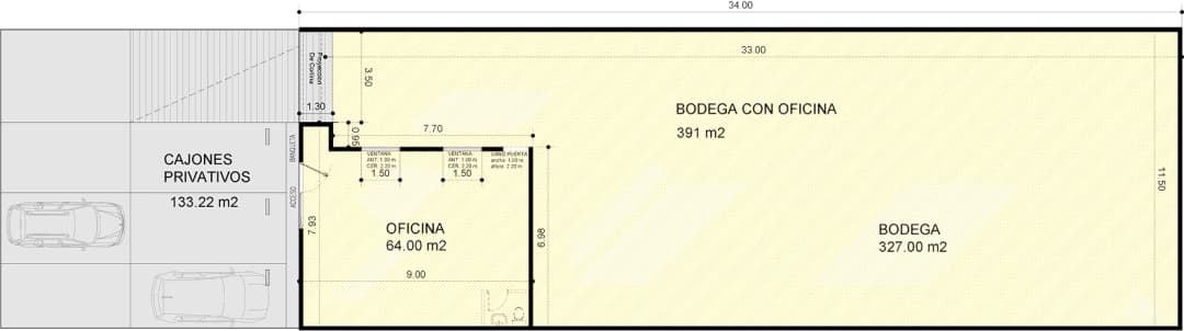 Bodega de 391 m²