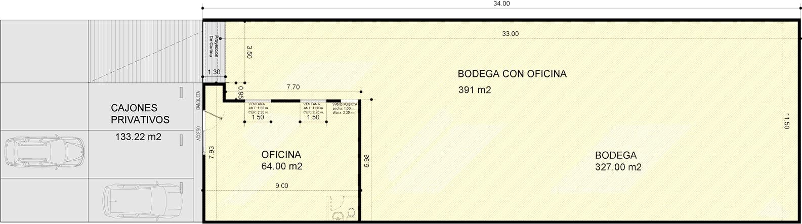 Bodega de 391 m²